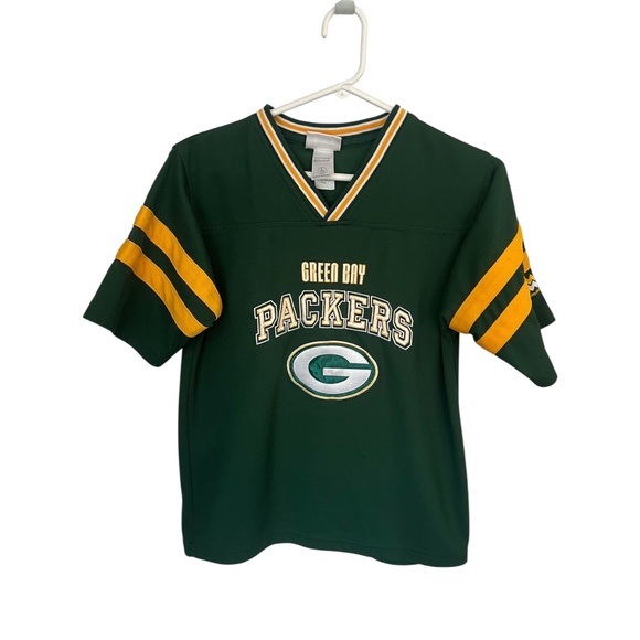 Vintage Kid's Green Bay Packers Football Jersey Large (16-18) - Picture 1 of 3